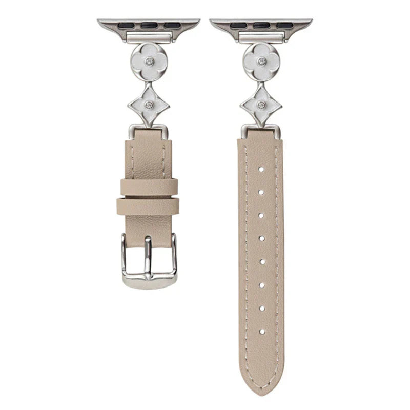 Stylish Emblem Leather Strap