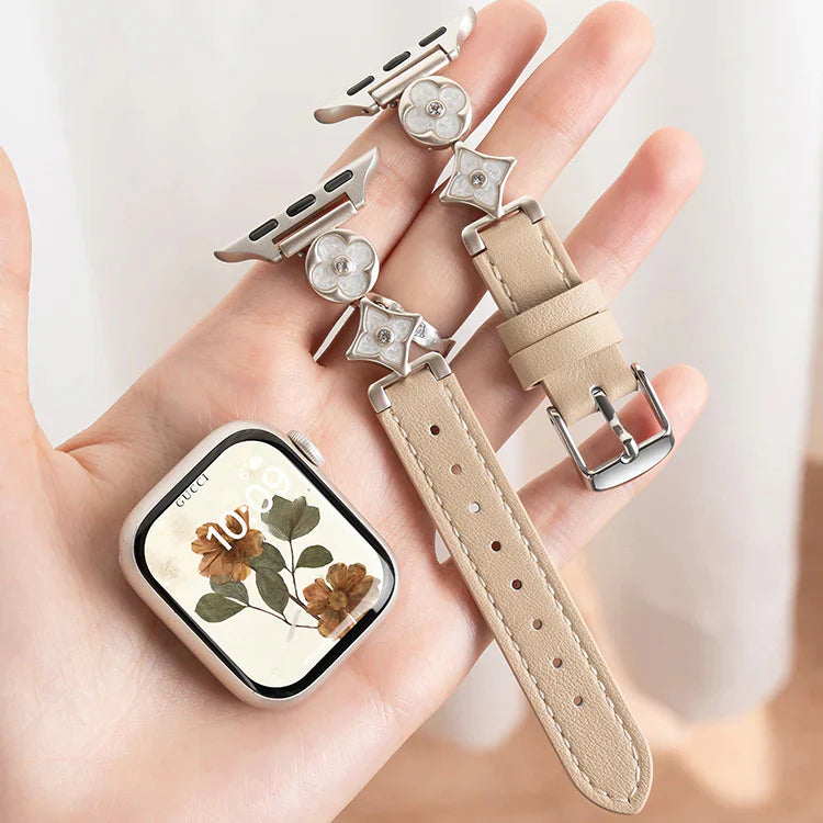 Stylish Emblem Leather Strap