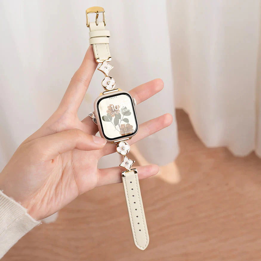 Stylish Emblem Leather Strap