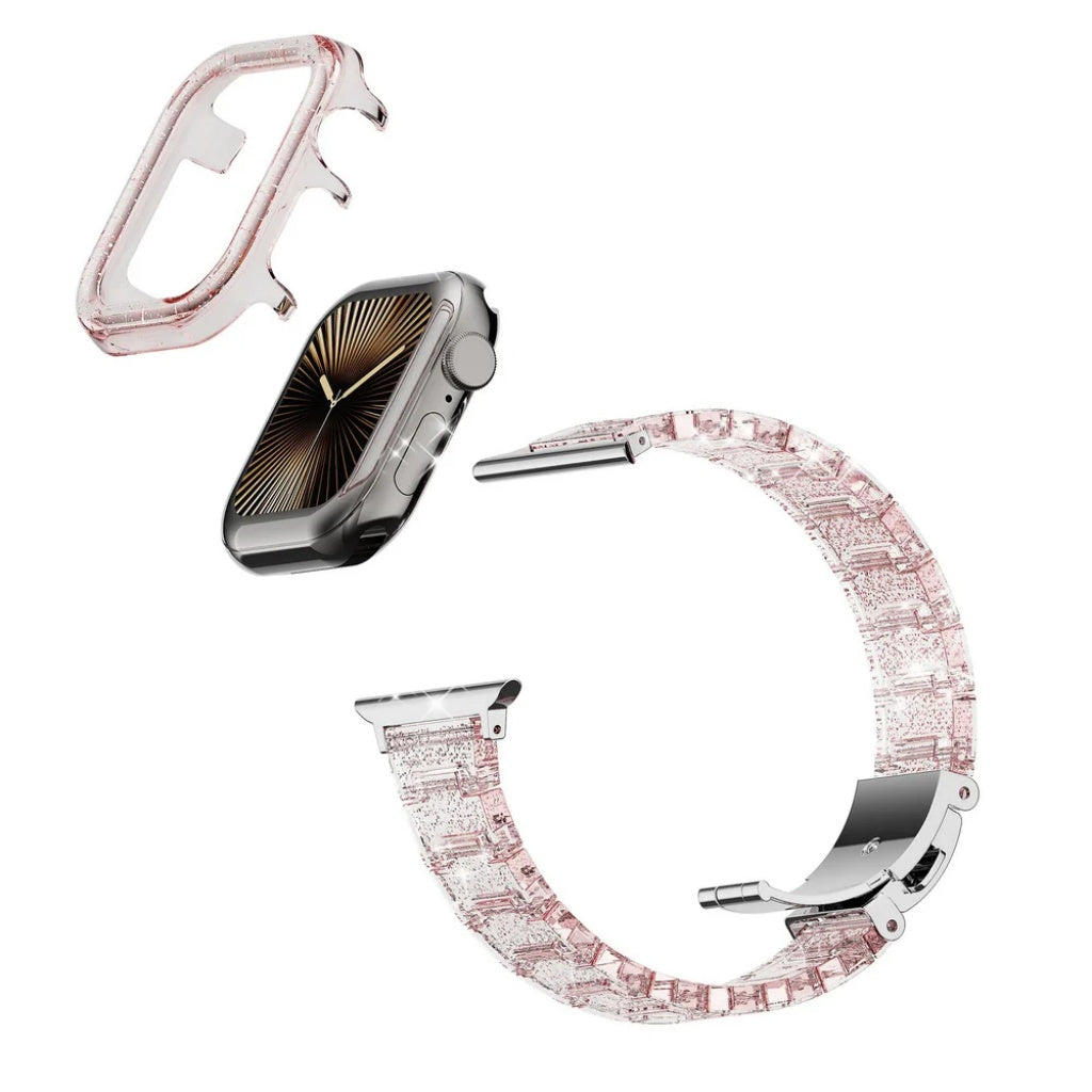 Cute Sparkle Clear  Band & Case Set
