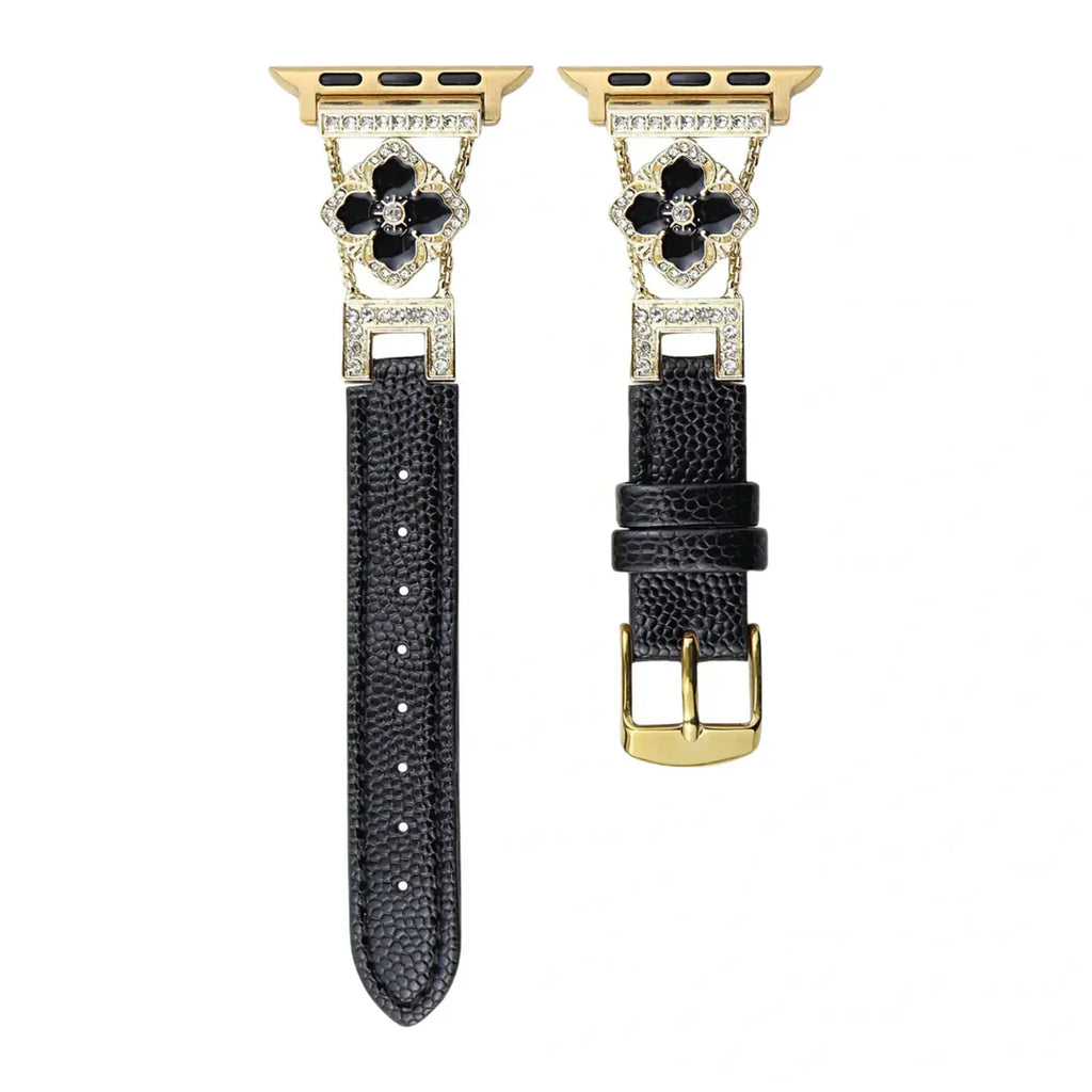 Luxury Clover Leather Apple Watch Band