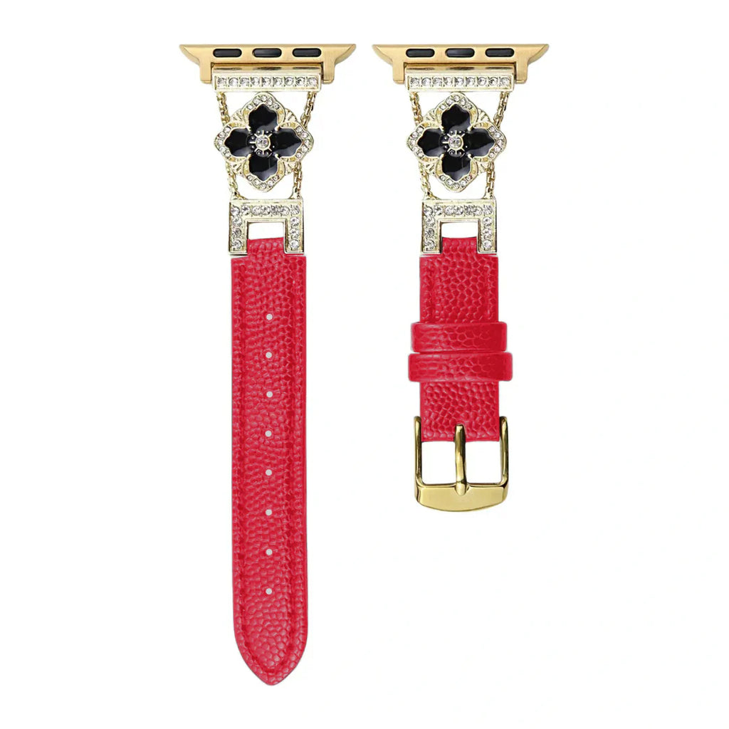 Luxury Clover Leather Apple Watch Band