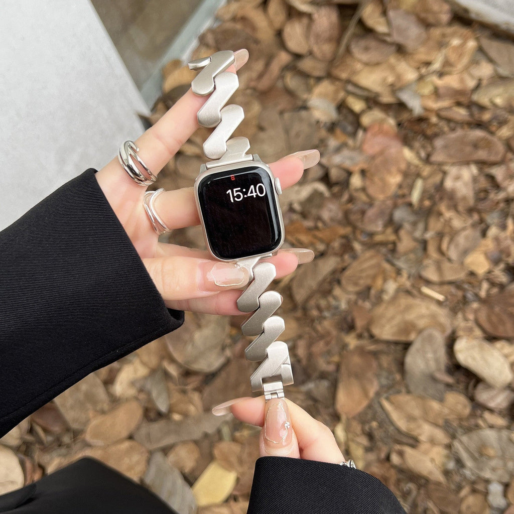Elegant Metallic Apple Watch Strap
