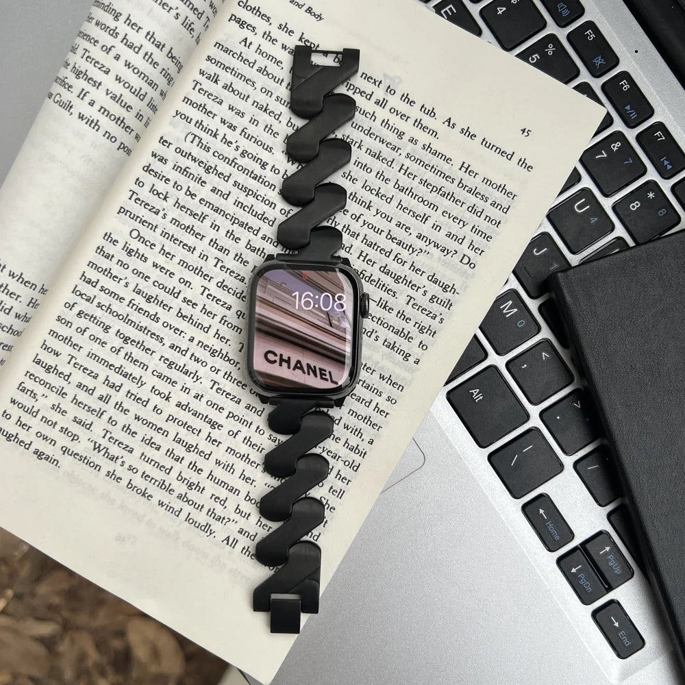 Elegant Metallic Apple Watch Strap