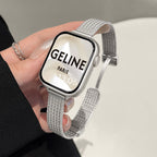 Wheat Pattern Metal Watch Band