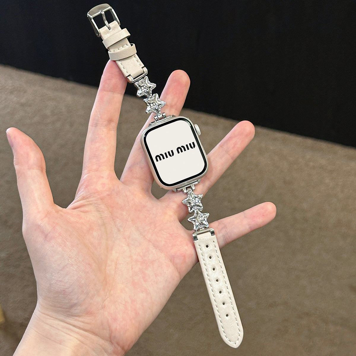 Metal Star Leather Apple Watch Band