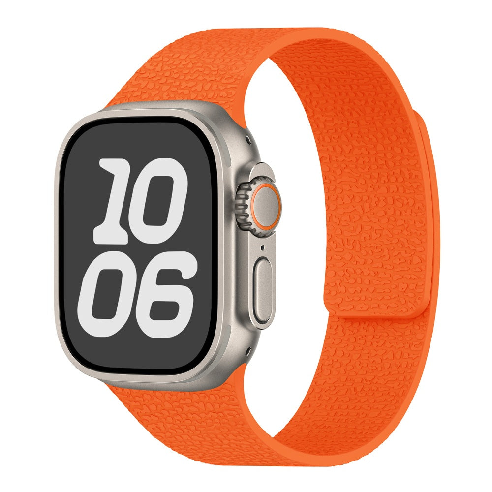 Textured silicone magnetic watch band