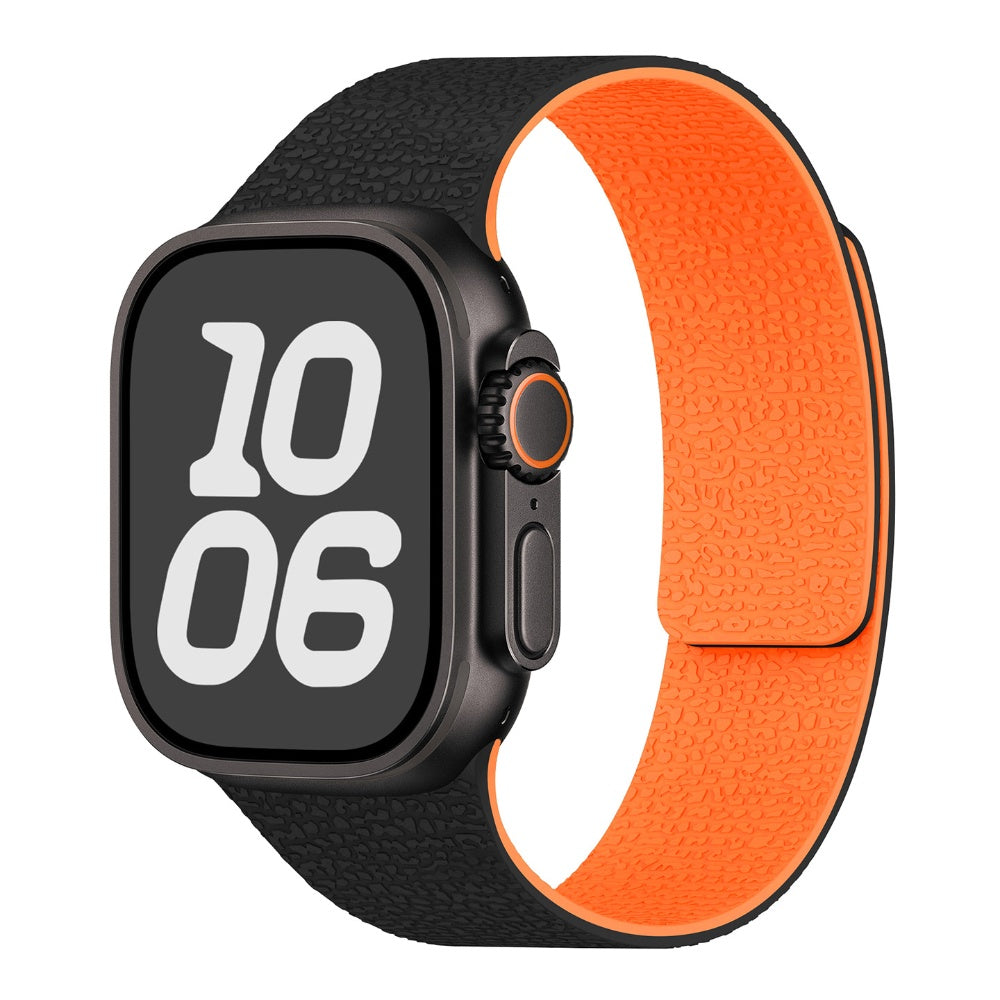 Textured silicone magnetic watch band
