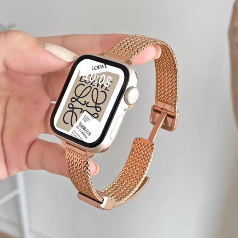 Wheat Pattern Metal Watch Band
