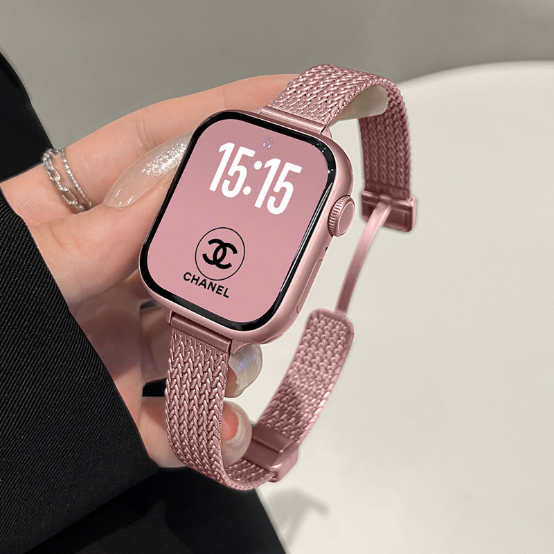 Wheat Pattern Metal Watch Band