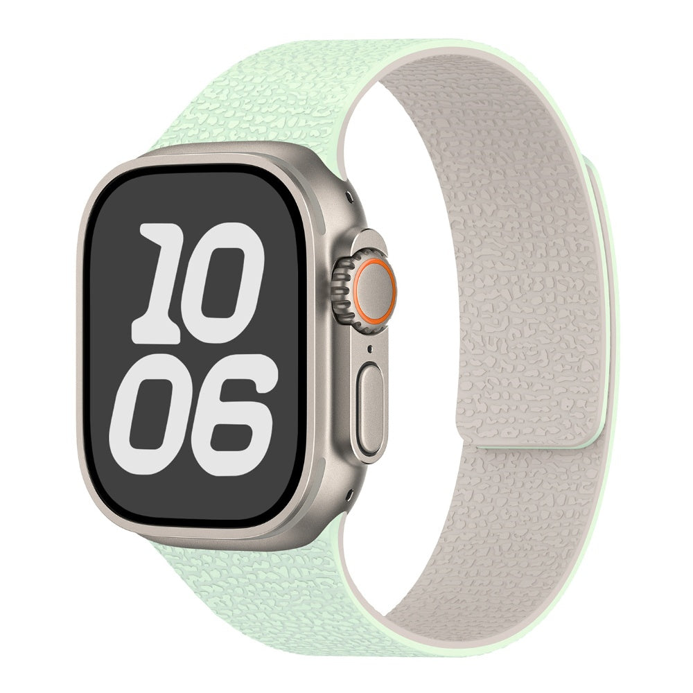Textured silicone magnetic watch band