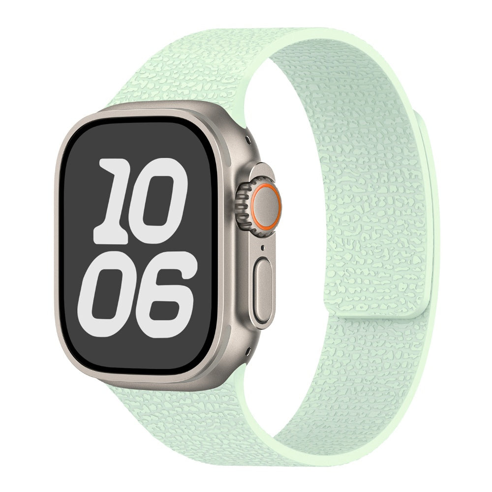 Textured silicone magnetic watch band