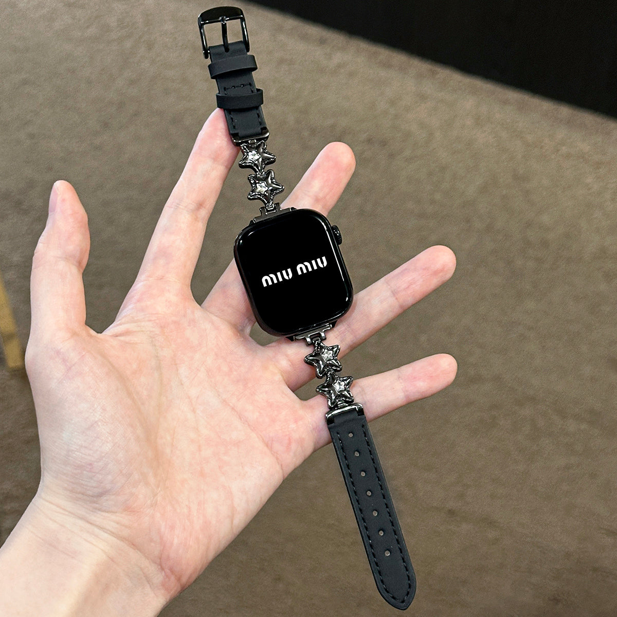 Metal Star Leather Apple Watch Band