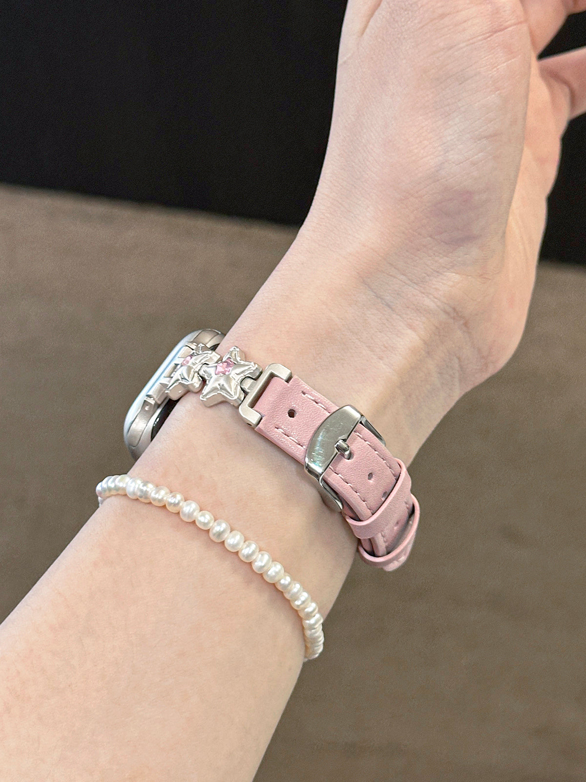Metal Star Leather Apple Watch Band