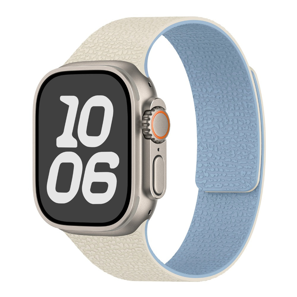 Textured silicone magnetic watch band