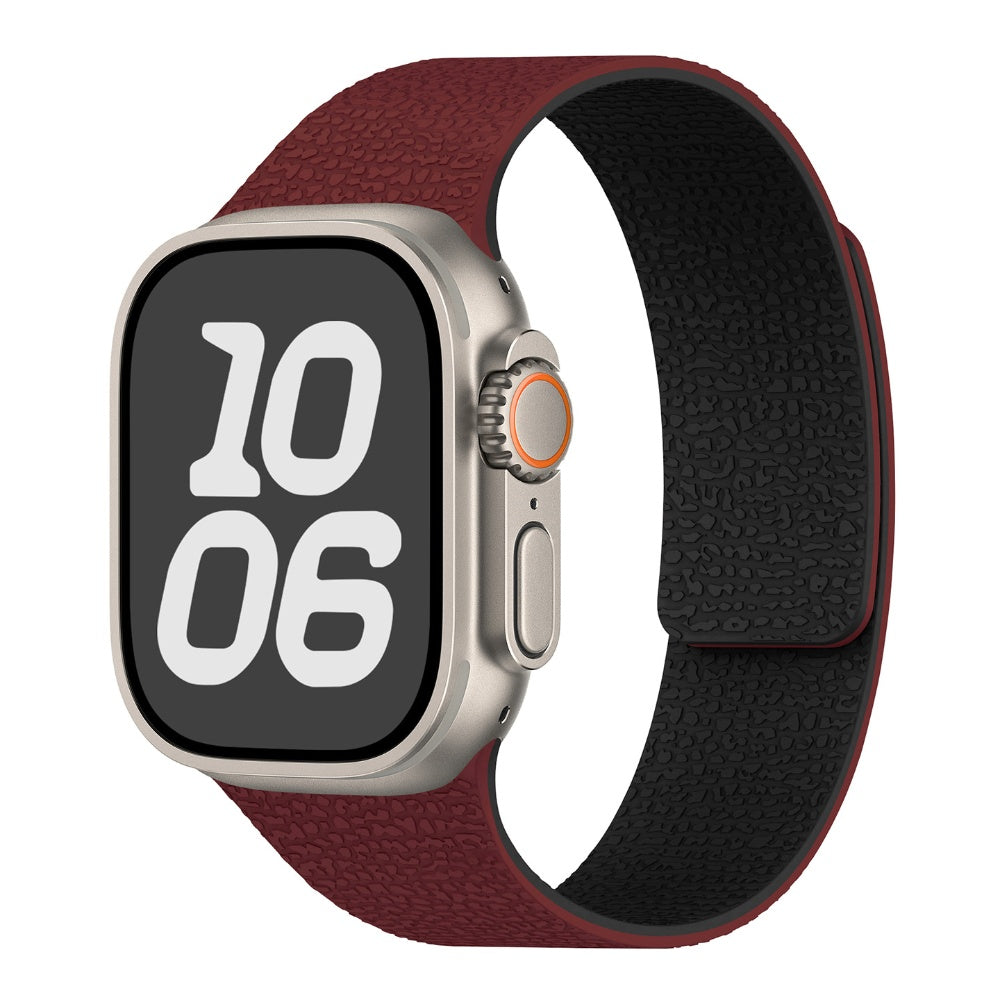 Textured silicone magnetic watch band
