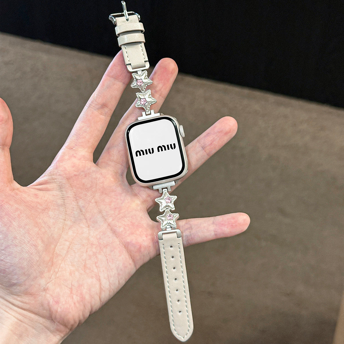 Metal Star Leather Apple Watch Band