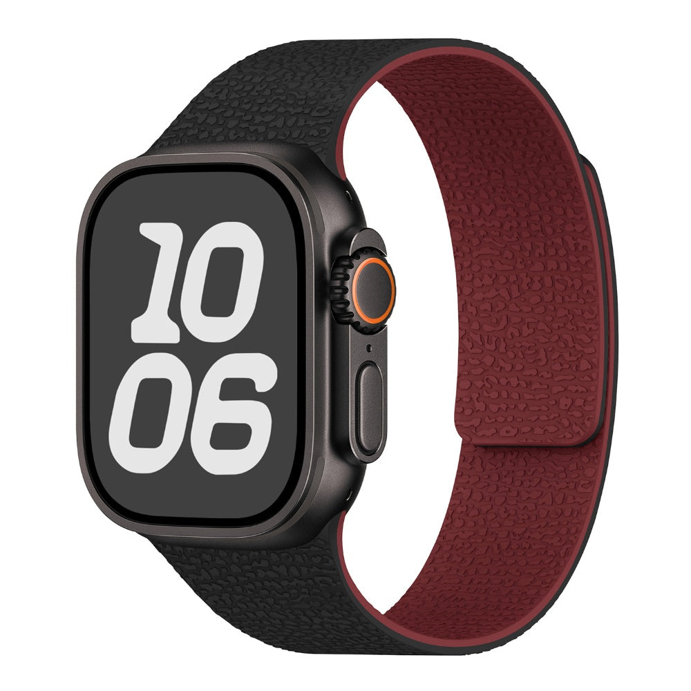 Textured silicone magnetic watch band