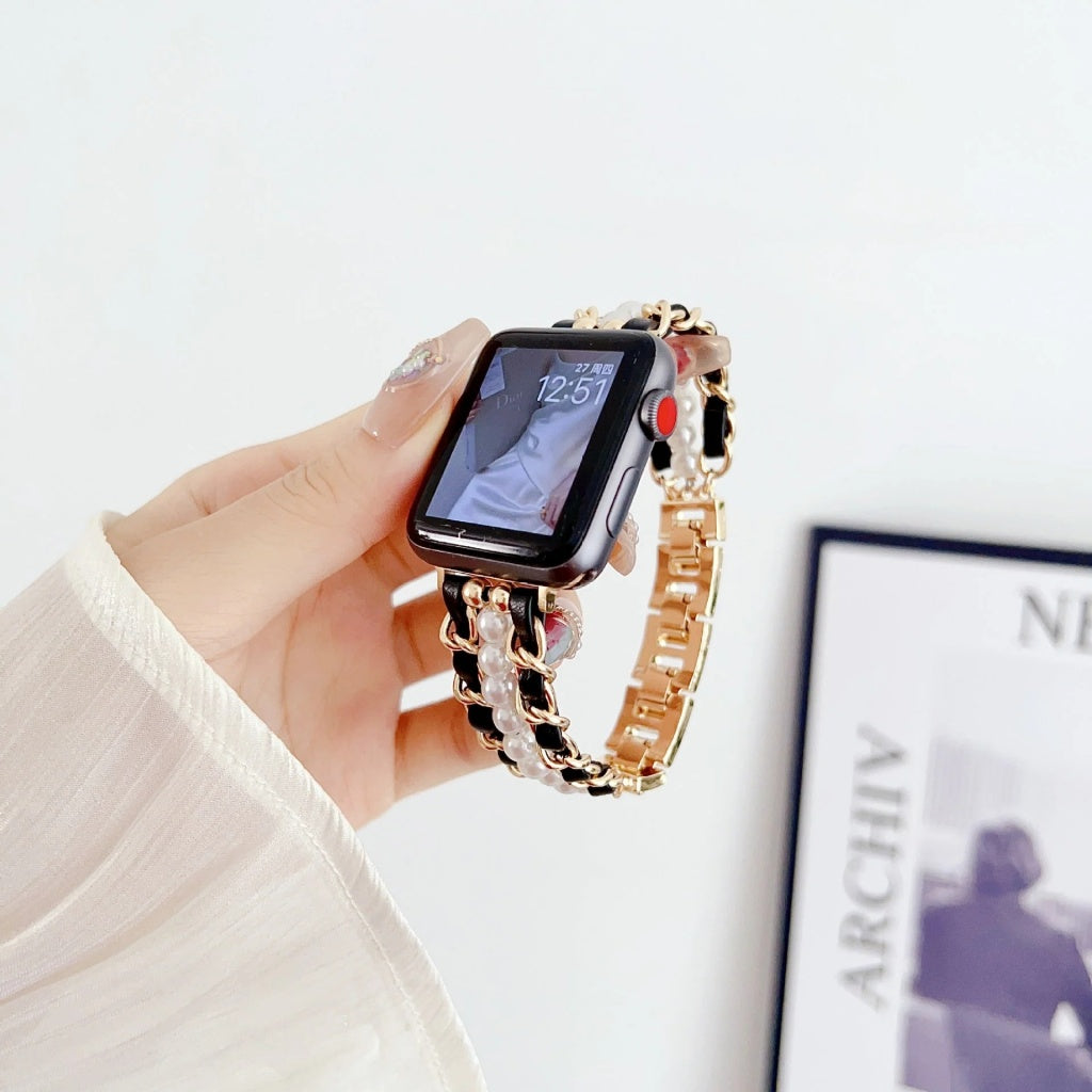 Pearl & Chain Apple Watch Band