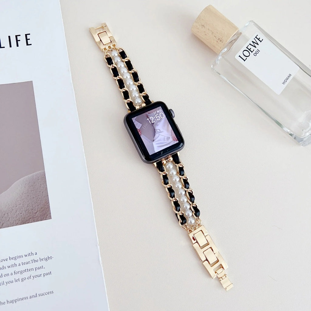 Pearl & Chain Apple Watch Band