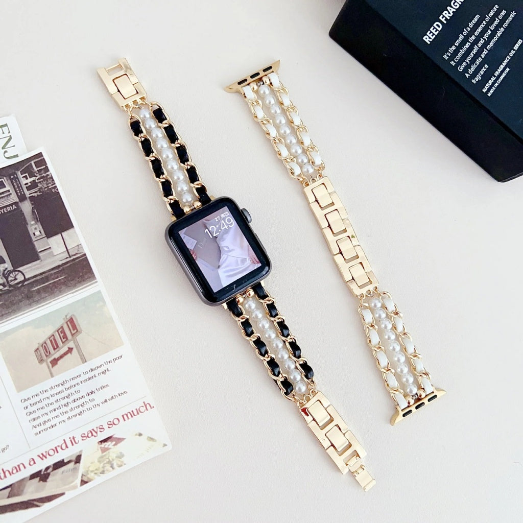 Pearl & Chain Apple Watch Band