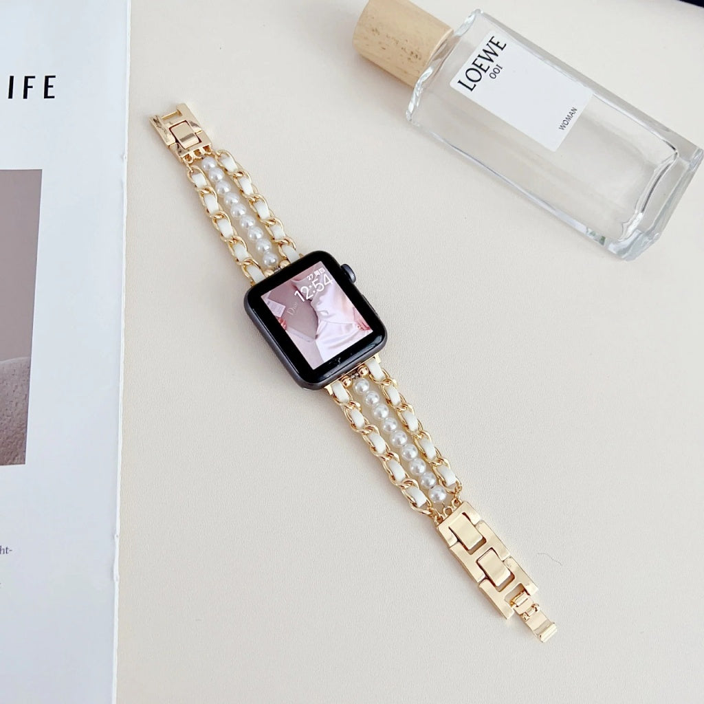 Pearl & Chain Apple Watch Band