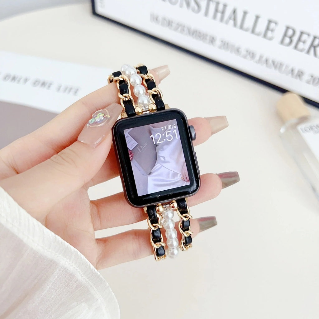 Pearl & Chain Apple Watch Band