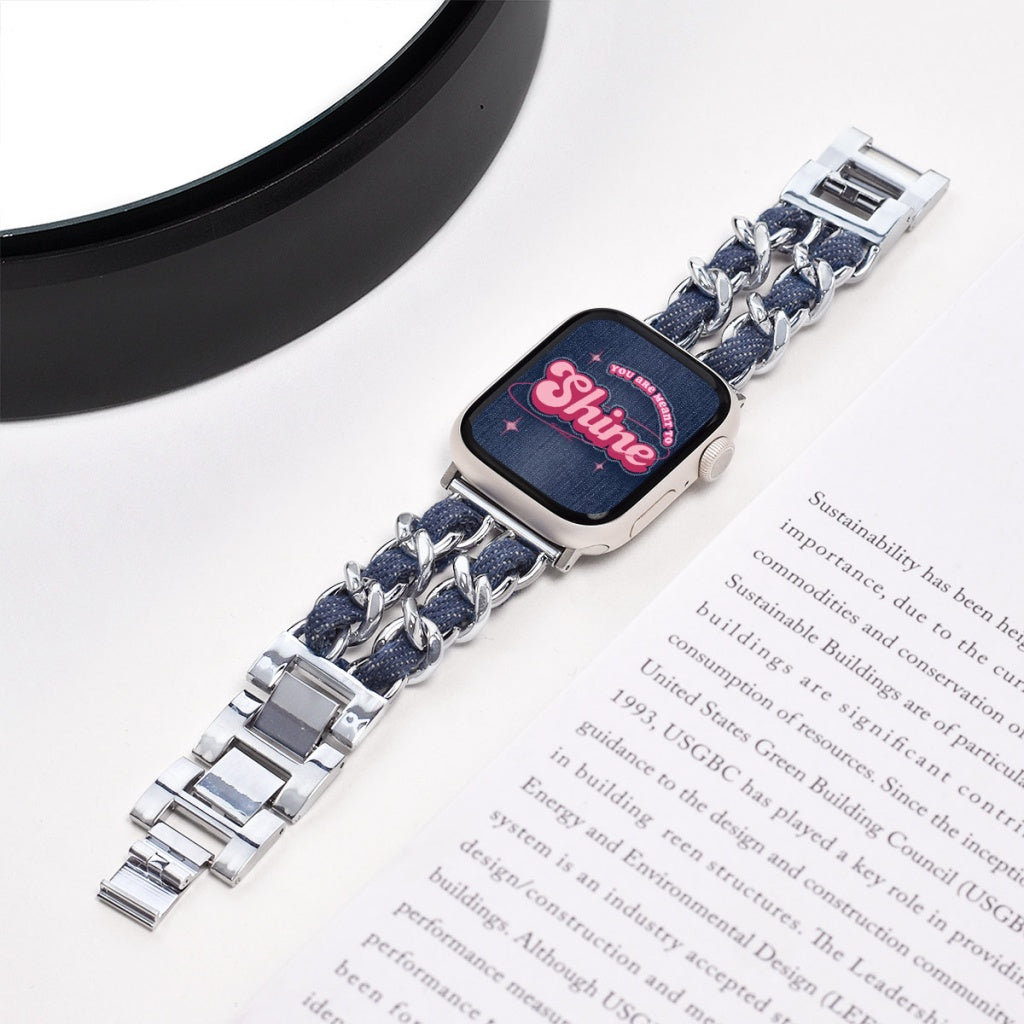Y2K Denim Chain Apple Watch Band