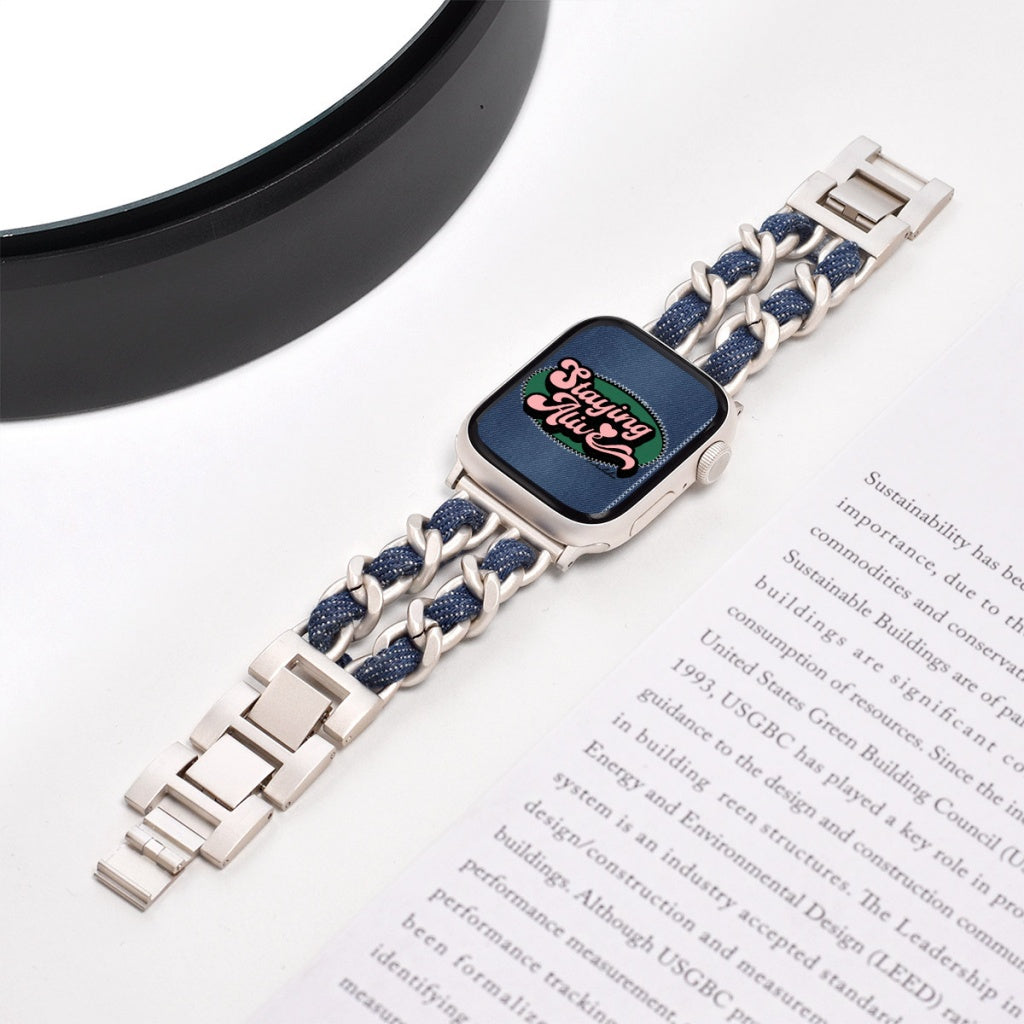 Y2K Denim Chain Apple Watch Band