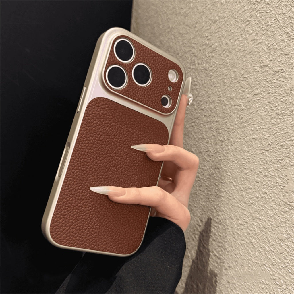 Leather-Trimmed Premium Case For Iphone