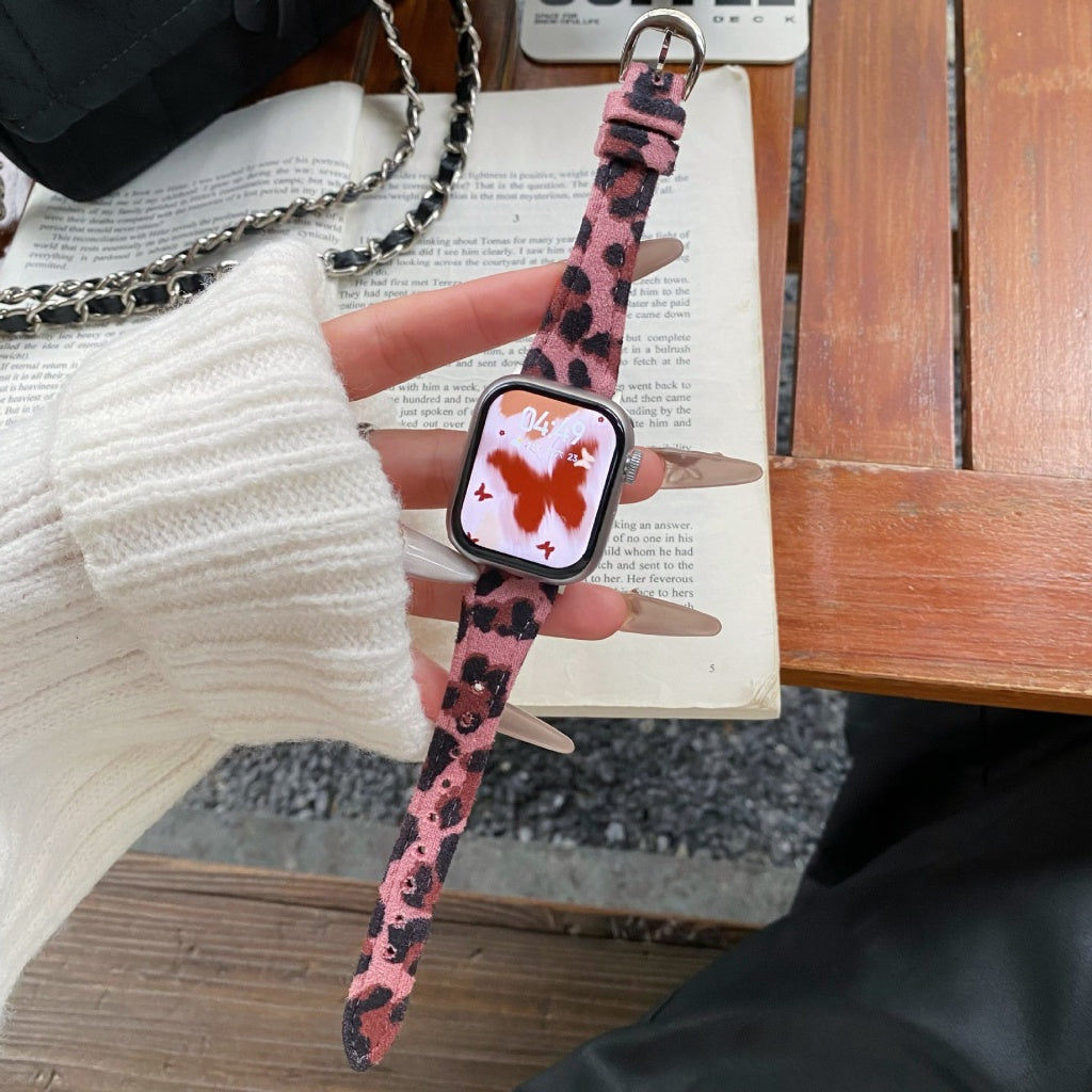 Vintage Leopard Print Leather Band