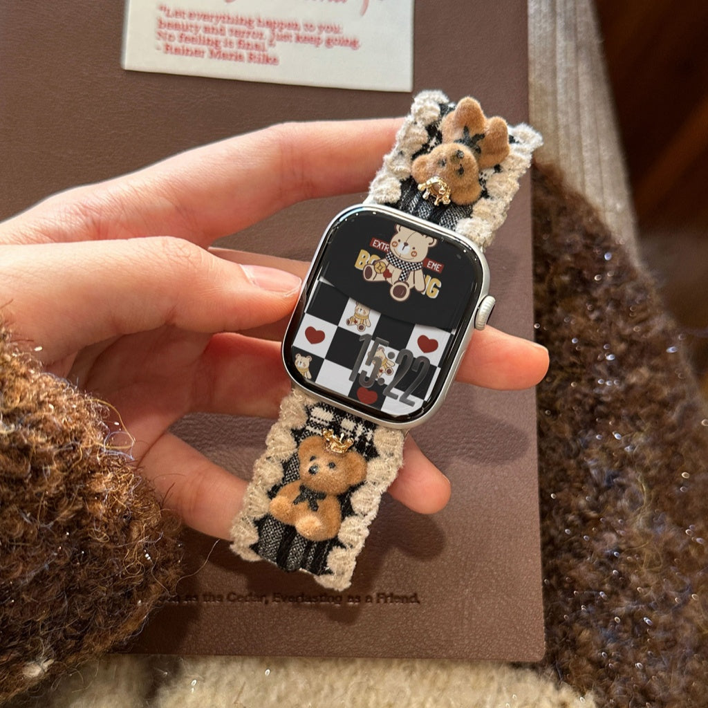 Cozy Bear Plush Apple Watch Band