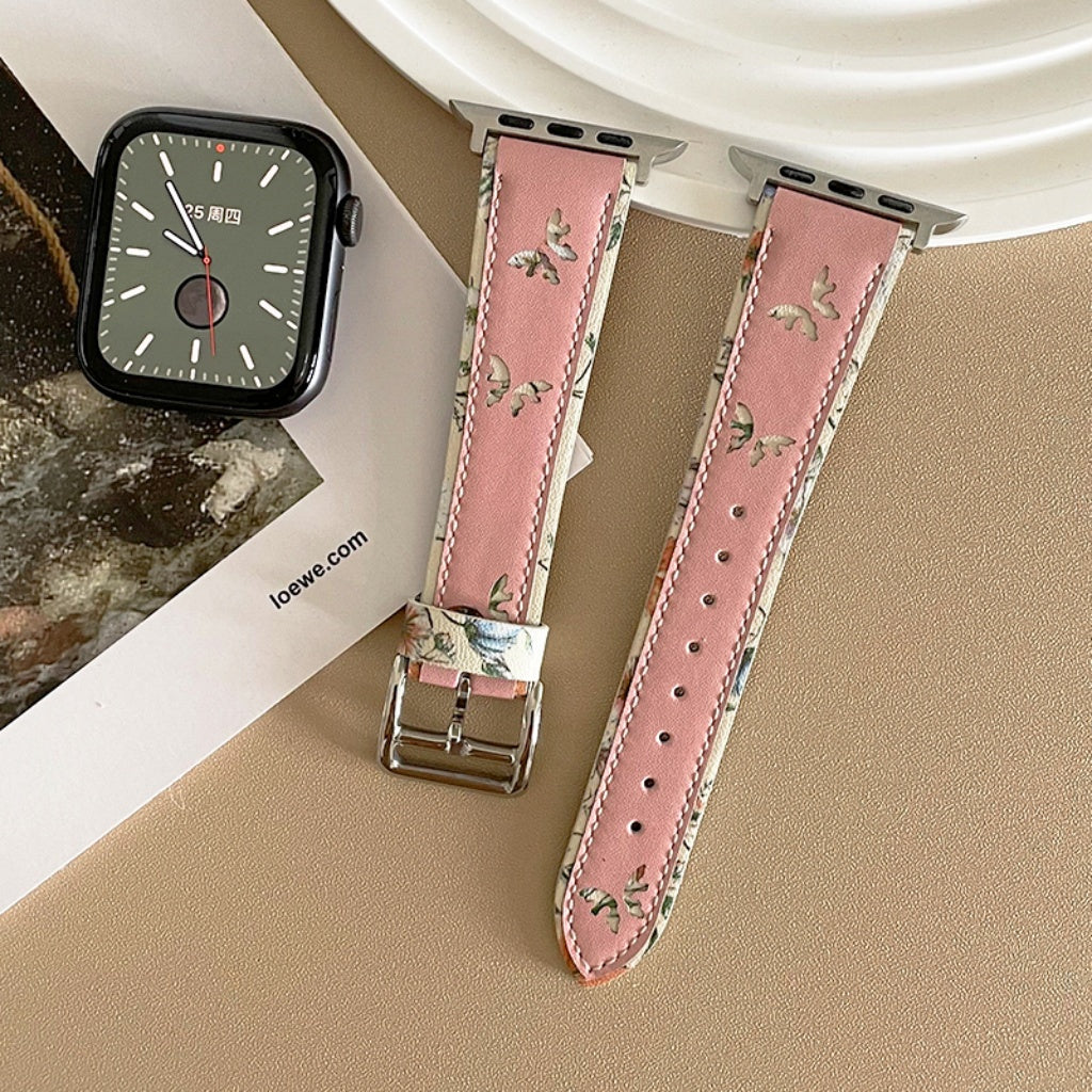 Elegant Butterfly Leather Strap