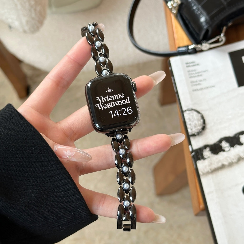 Luxury Chain Pearl Bracelet For Apple Watch