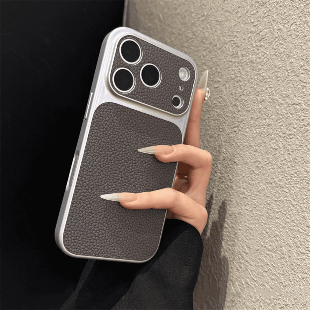 Leather-Trimmed Premium Case For Iphone