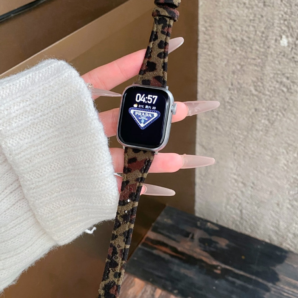 Vintage Leopard Print Leather Band