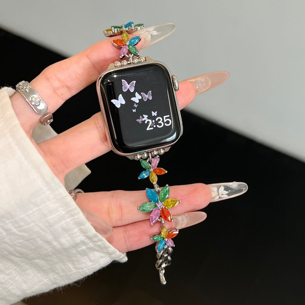 Shimmery Flower Apple Watch Wristband