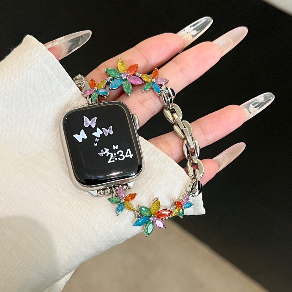 Shimmery Flower Apple Watch Wristband