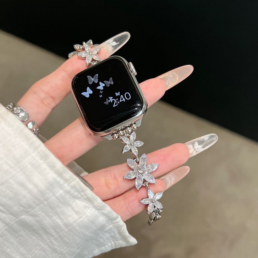 Shimmery Flower Apple Watch Wristband