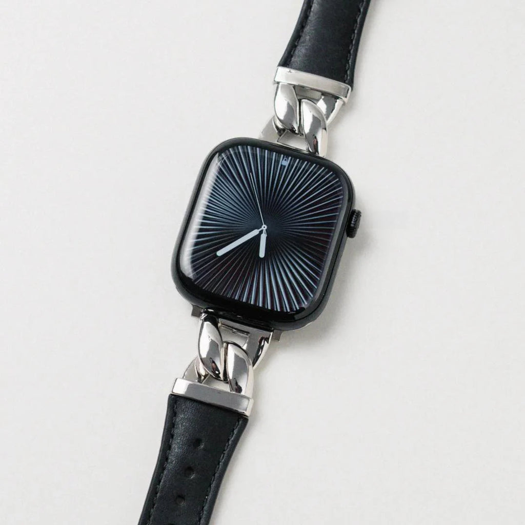 Leather & Chain Apple Watch Band