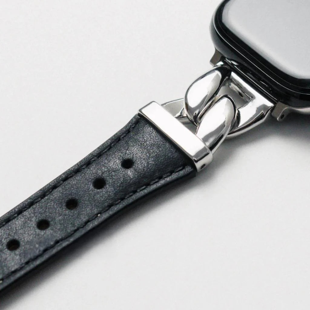 Leather & Chain Apple Watch Band