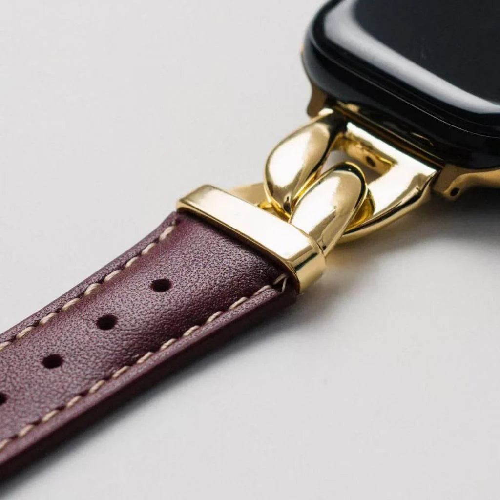 Leather & Chain Apple Watch Band
