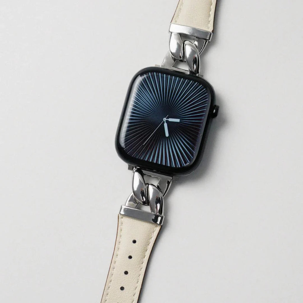 Leather & Chain Apple Watch Band