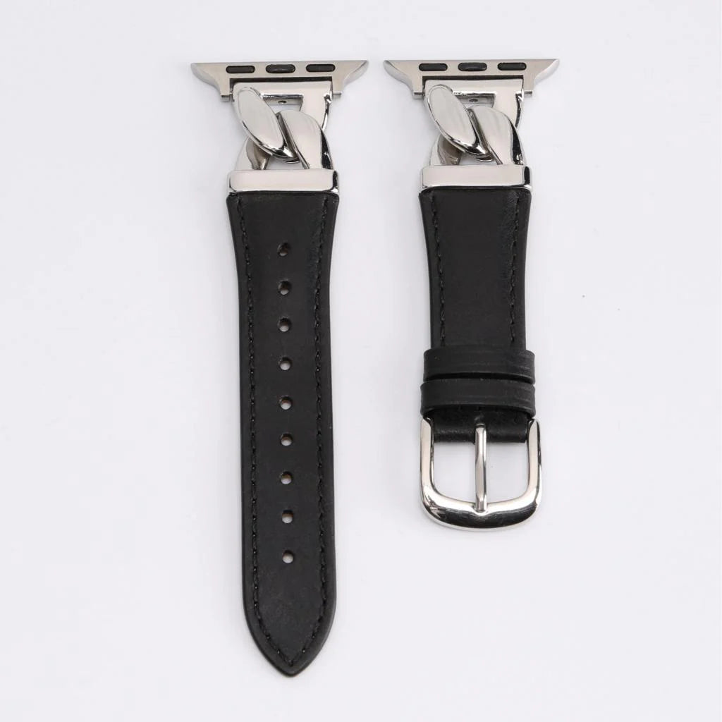 Leather & Chain Apple Watch Band