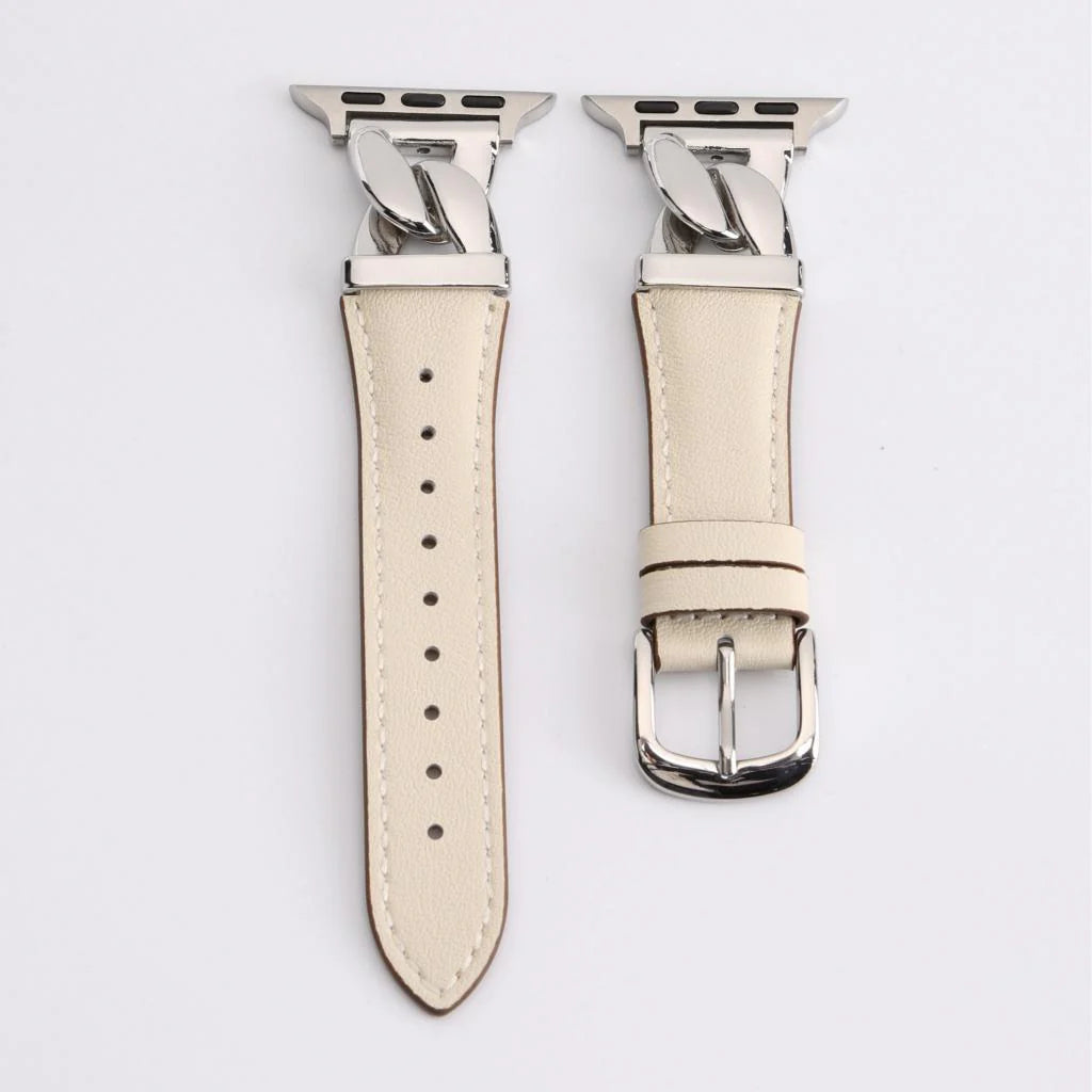 Leather & Chain Apple Watch Band
