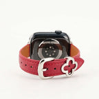 Clover Decor Leather Apple Watch Band