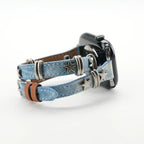 Retro Star Stud Denim Band For Apple Watch